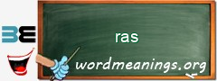 WordMeaning blackboard for ras